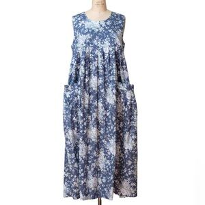 Laura Ashley floral print midi dress cotton size 8